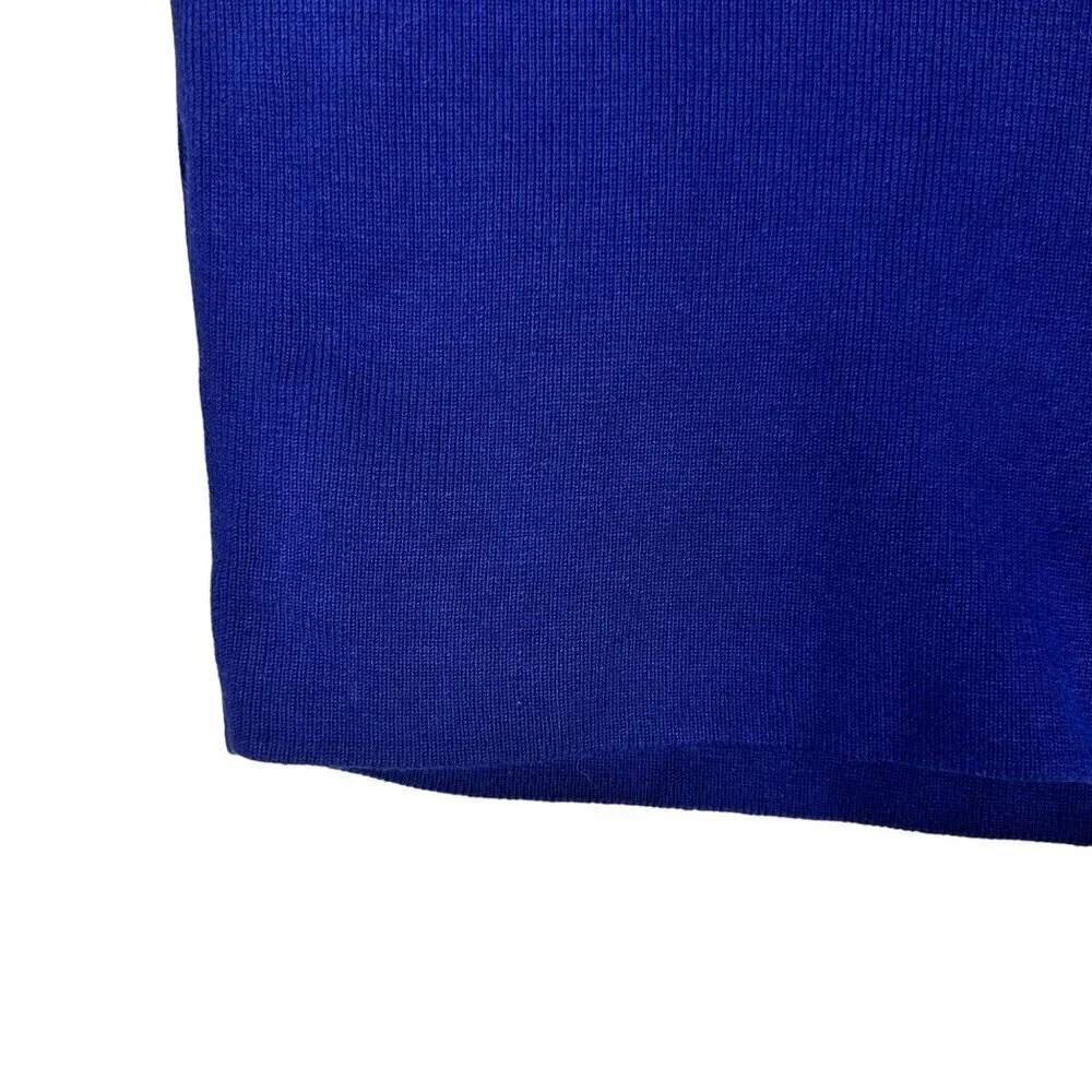 2/$30 Zara Blue Knit Crop‎ Top Long Sleeve Size Small
